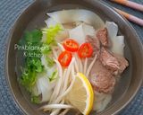 A picture of step 7 of Meat Noodles soup.