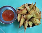 Hình bước làm 4 của món Hoành Thánh Chiên