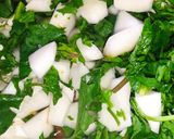 A picture of step 6 of Shaljum (Turnip) And Palak (Spinach) Ki Bhujiya.