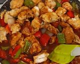 Foto del paso 7 de la receta Pollo agridulce 🍗 con fideos de arroz 🍜