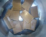 A picture of step 1 of Home made chocholate chips.