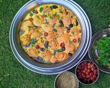 A picture of step 7 of Hyderabadi Dahi baray chat.