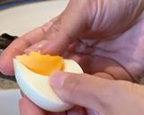 A picture of step 2 of Devilled eggs with Nori.