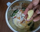 A picture of step 3 of Spinach mor kulambu / mor kerrai.
