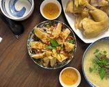 A picture of step 7 of Vietnamese Chicken Banana Flower Salad w/ Congee Soup| Cháo Gỏi Gà Bắp Chuối.