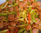 Paprikás, szójaszószos spagetti lecsókolbásszal 🍝 recept fázis 4 fotója