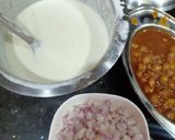 A picture of step 4 of Tikki chole chaat.