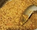 A picture of step 5 of Qeema aloo.