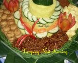 Foto langkah ke 5 dari resep Tumpeng Nasi Kuning #dirgahayuindonesia#72tahun#Kemerdekaan.