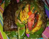 Foto langkah ke 4 dari resep Nasi bakar suwir ayam.
