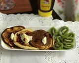 A picture of step 9 of Japanese Souffle Pancakes.