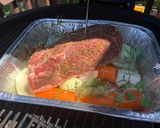 A picture of step 3 of Bourbon-Smoked Beef Strip Loin Roast.