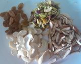 A picture of step 1 of Narali bhat (Coconut rice).