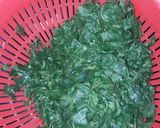 A picture of step 1 of Bathua Tikki.