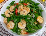 Foto langkah ke 6 dari resep Tumis Buncis Udang Saos Tiram.