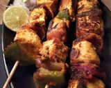 A picture of step 8 of Paneer tikka.