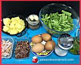 Foto del paso 1 de la receta Judías verdes con virutas de jamón y pechuga de pavo