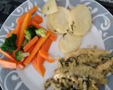 Foto del paso 10 de la receta: Pollo con Rajas poblanas y guarniciones (light)