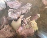 A picture of step 1 of Golden Fried Meat.