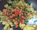 A picture of step 4 of Veg stuffed Suji Pancake.