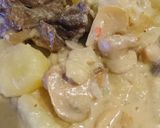 Foto del paso 8 de la receta: Carne y papas a la crema con champignones