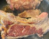 Une image de l'étape 3 de Côte, cèpes à la sauce pesto.
