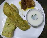 A picture of step 4 of Paneer Thepla.