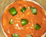 A picture of step 3 of Corn and capsicum pizza.