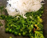 A picture of step 5 of Broccoli Leek Peas Palak Green Pulav.
