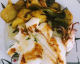 Foto del paso 2 de la receta Calamar plancha, con patatas y pimientos