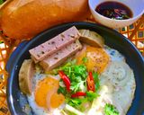Hình bước làm 3 của món Bánh mì ốp La +chả bò