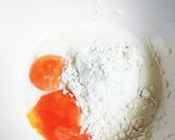 A picture of step 1 of Fluffy♡ Easy Soufflé Pancakes with Pancake Mix.