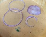 A picture of step 1 of Potato filled onion flitter.