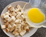 A picture of step 2 of Air Fryer Croutons.