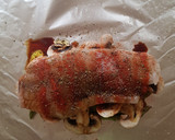 Foto del paso 2 de la receta: Filete de pescado empapelado con espárragos y champiñones