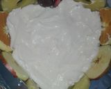 صورة لخطوة 4 من وصفة كيكة الفواكه ساهلة واقتصادية ولذيذة بكريمة روعة 😋😋😋
