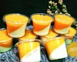 Foto langkah ke 6 dari resep Puding Lapis Mangga Susu.