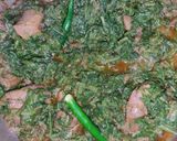 A picture of step 6 of Palak (Spinach) Gosht.