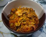 Foto langkah ke 6 dari resep Kerang Hijau Kupas dan Udang Saus Padang.