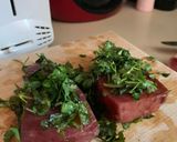 A picture of step 1 of Fresh Tuna (Steak) with Cilantro.