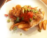 Csirkemell steak burgonyával, paprikamártással recept fázis 9 fotója