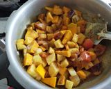 A picture of step 3 of Potato - Brinjal Curry.
