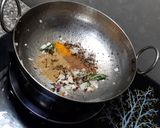 A picture of step 3 of Gathiya-tomato curry|moti sev -tamatar ki sabji.