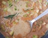 A picture of step 3 of Turai Sabji with coconut gravy.