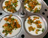A picture of step 2 of Stuffed Idli.