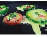A picture of step 1 of Stuff egg capsicum 🍽️.
