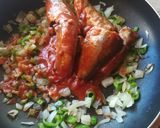 A picture of step 3 of Pilchards and mash.
