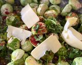 A picture of step 3 of Roasted Brussels sprouts.