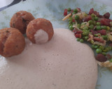 Foto del paso 10 de la receta: Albóndigas en salsa de champiñones o Shiitake, con guisantes y jamón