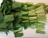 A picture of step 1 of Simmered Japanese Mustard Spinach.